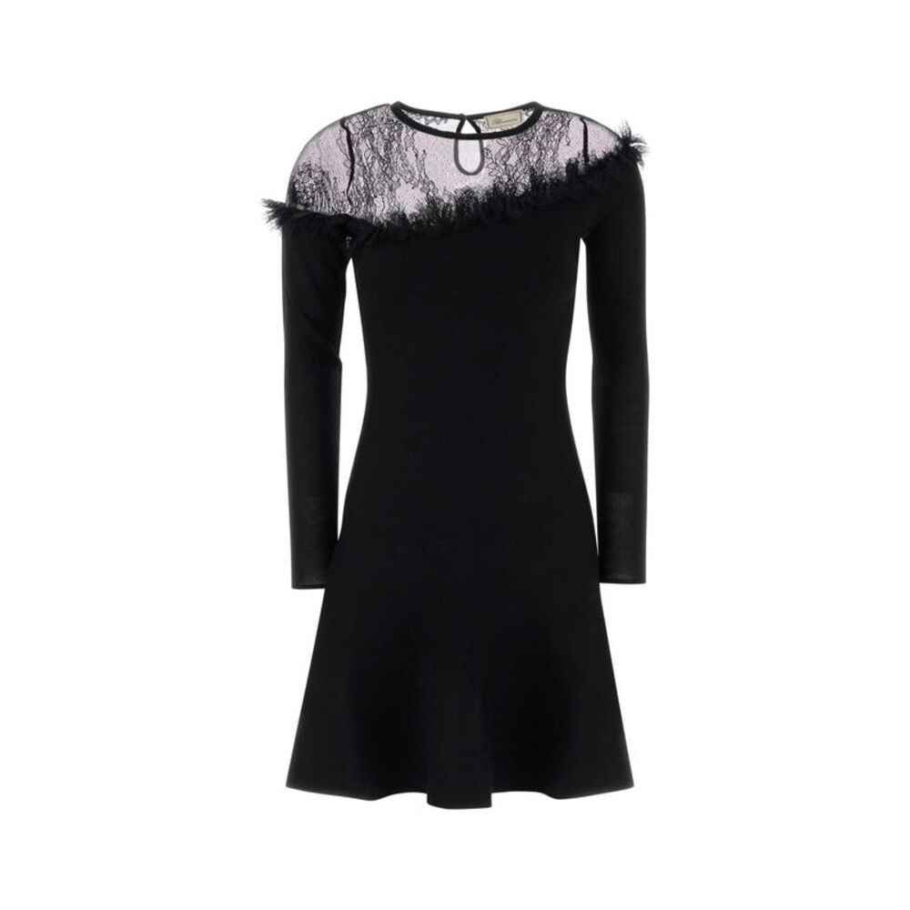 Blumarine Women Black Wool Dress